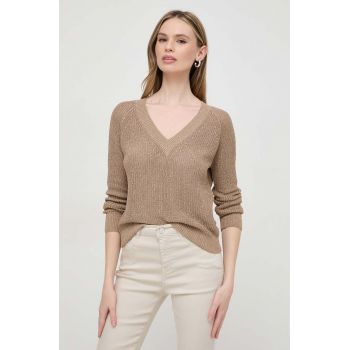 Marella pulover femei, culoarea bej, light
