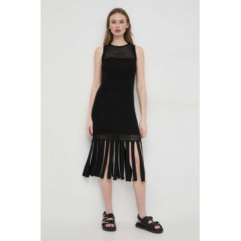 Marella rochie culoarea negru, mini, mulată 2413390000000