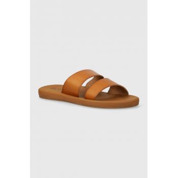 Roxy papuci femei, culoarea maro, ARJL101111