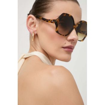 Vivienne Westwood ochelari de soare femei, culoarea maro