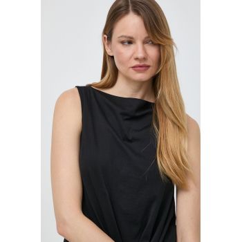 Weekend Max Mara top din bumbac culoarea negru