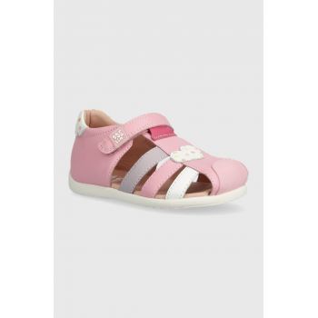 Garvalin sandale din piele pentru copii culoarea roz ieftine