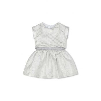 Karl Lagerfeld rochie bebe culoarea alb, mini, evazati ieftina