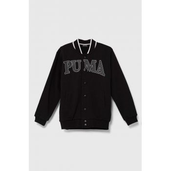 Puma bluza copii PUMA SQUAD TR B culoarea negru, cu imprimeu de firma original