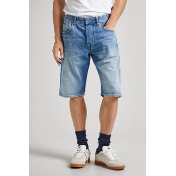 Bermude uni din denim de firma originali