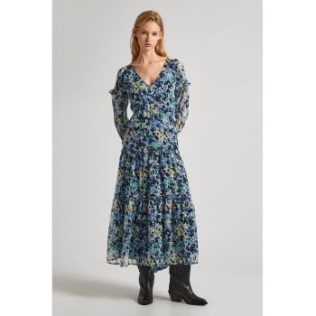 Rochie stratificata cu model floral de firma originala