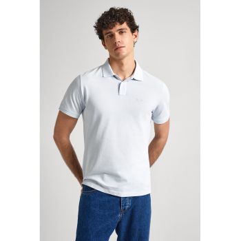 Tricou polo de bumbac cu aspect pique