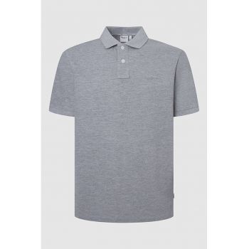 Tricou polo de bumbac cu aspect pique