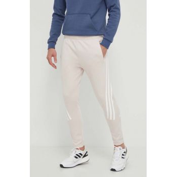 adidas pantaloni de trening culoarea roz, cu imprimeu, IR9155 de firma originali