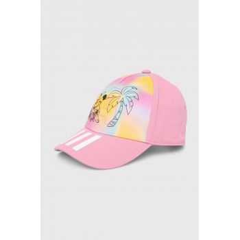 adidas Performance șapcă de baseball pentru copii x Disney culoarea roz, modelator de firma originala