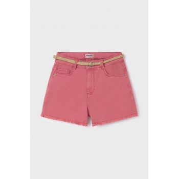 Mayoral pantaloni scurti copii culoarea roz, neted