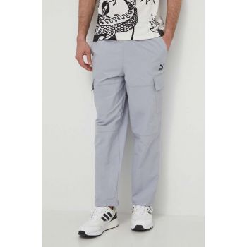 Puma pantaloni de trening culoarea gri, uni, 624260 ieftini