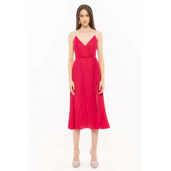 Rochie midi cu pliuri de firma originala