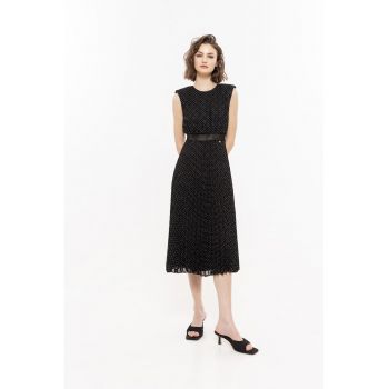 Rochie midi evazata cu buline de firma originala