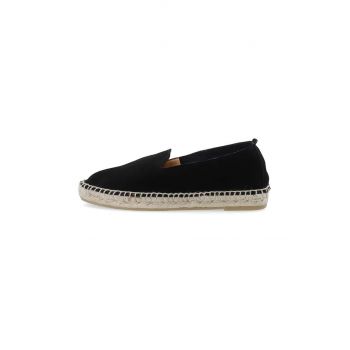 Bianco espadrile din piele intoarsa BIAMAYA culoarea negru, 11250398