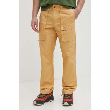 Columbia pantaloni Landroamer Cargo barbati, culoarea galben, drept, 2076041