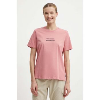 Columbia tricou din bumbac Boundless Beauty femei, culoarea roz, 2036581