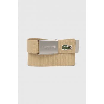 Lacoste curea barbati, culoarea bej