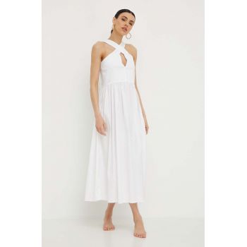 Max Mara Beachwear rochie de plajă culoarea alb 2416220000000
