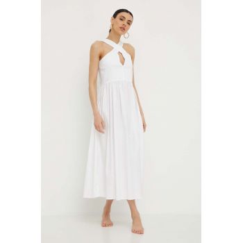 Max Mara Beachwear rochie de plaja culoarea alb