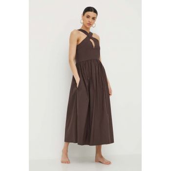 Max Mara Beachwear rochie de plaja culoarea maro