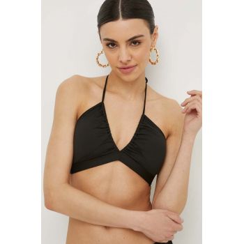 Max Mara Beachwear sutien de baie culoarea negru, cupa usor rigidizata