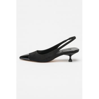 Pantofi slingback cu varf ascutit si toc kitten Work It