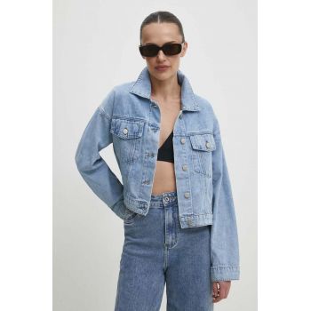 Answear Lab geaca jeans femei, de tranzitie, oversize ieftina