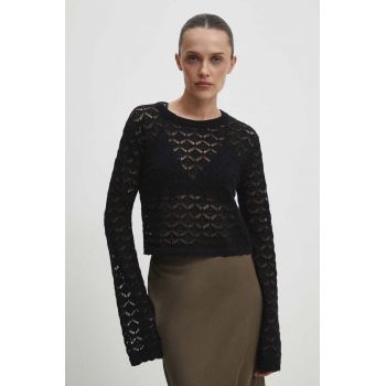 Answear Lab pulover de bumbac culoarea negru, light