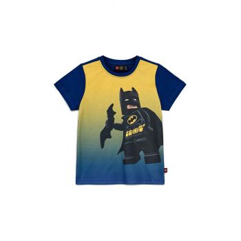 Lego tricou de bumbac pentru copii culoarea galben, cu imprimeu