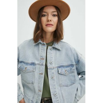 Medicine geacă din denim femei, de tranziție, oversized