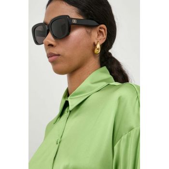 Balenciaga ochelari de soare femei, culoarea negru