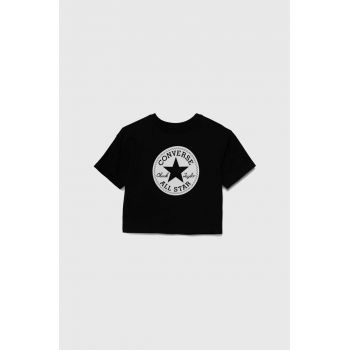 Converse tricou copii culoarea negru