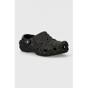 Crocs papuci Classic Geometric Clog culoarea negru, 209563 de firma originali