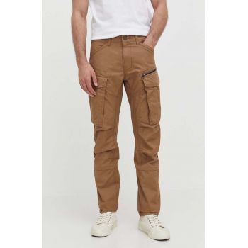 G-Star Raw pantaloni barbati, culoarea bej, cu fason cargo