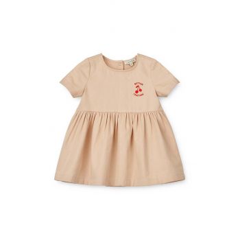 Liewood rochie din bumbac pentru bebeluși Livia Baby Dress culoarea rosu, mini, evazati ieftina