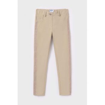 Mayoral pantaloni copii culoarea bej, neted