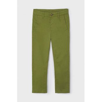 Mayoral pantaloni copii culoarea verde, neted ieftini