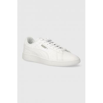 Puma sneakers Puma Smash 3.0 Superlogo culoarea alb, 395090