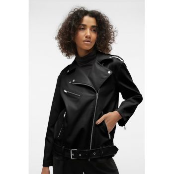 Jacheta biker de piele ecologica Paula la reducere