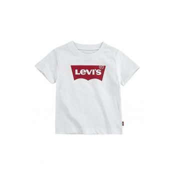 Tricou de bumbac cu decolteu la baza gatului