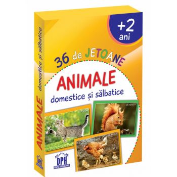 36 de Jetoane - Animale domestice si salbatice, DPH, 2-3 ani +
