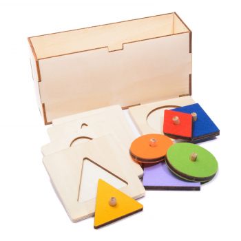 Joc Montessori Mici forme colorate, +3 ani