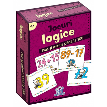 Jocuri logice - Plus si minus pana la 100, DPH, 6-7 ani +