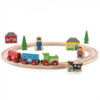 Primul meu tren - set, BIGJIGS Toys, 2-3 ani +