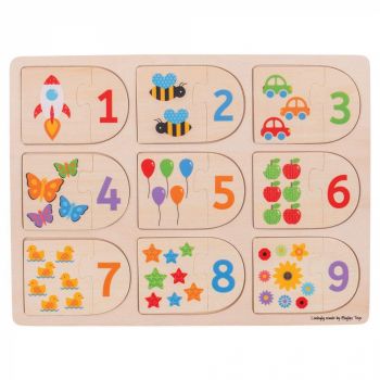 Puzzle - Potriveste-ma la locul meu, BIGJIGS Toys, 1-2 ani +