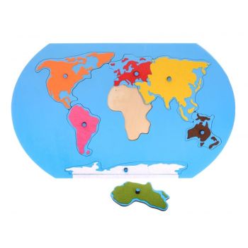 Sa ȋnvatam continentele, joc educativ de geografie, +3 ani