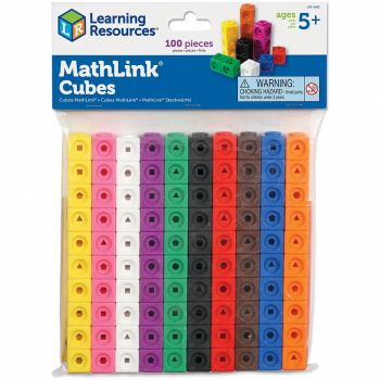 Set 100 piese MathLink, Learning Resources, 4-5 ani + ieftina