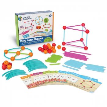 Set constructie - Forme 3D, Learning Resources, 6-7 ani +