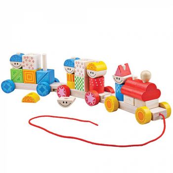 Trenuletul colorat cu forme, BIGJIGS Toys, 1-2 ani +
